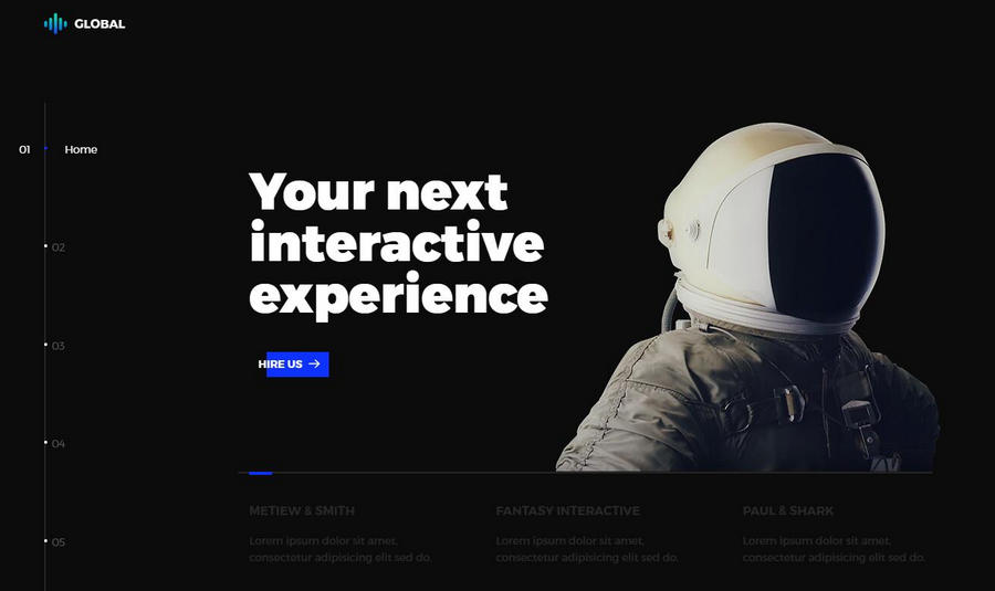 响应式英文个人主页网站HTML源码