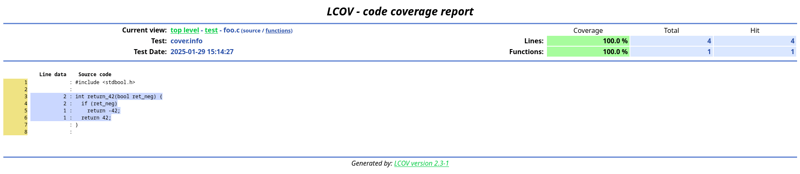 C IS中的C测试覆盖范围会教您如何使用