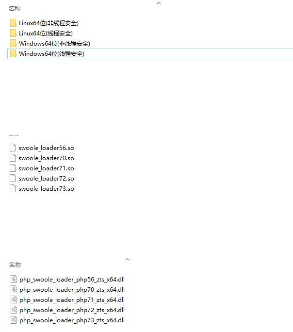 Swoole Loader扩展，包括win、linux 5.6，7.0，7.1，7.2，7.3
