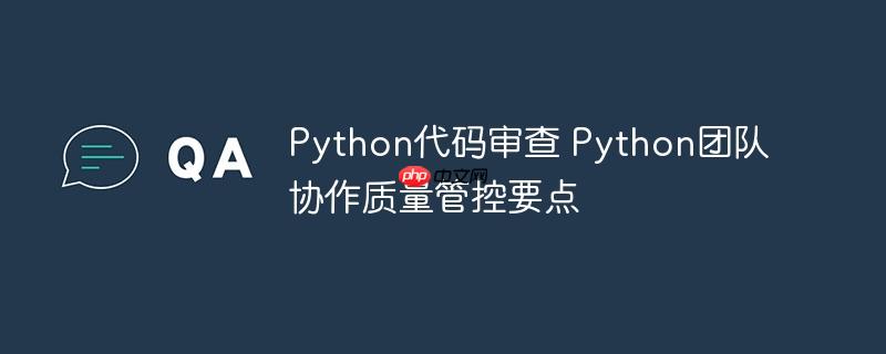 Python代码审查 Python团队协作质量管控要点