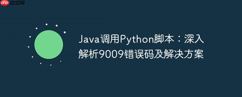 Java调用Python脚本:深入解析9009错误码及解决方案