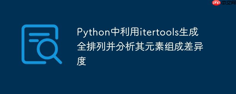 Python中利用itertools生成全排列并分析其元素组成差异度