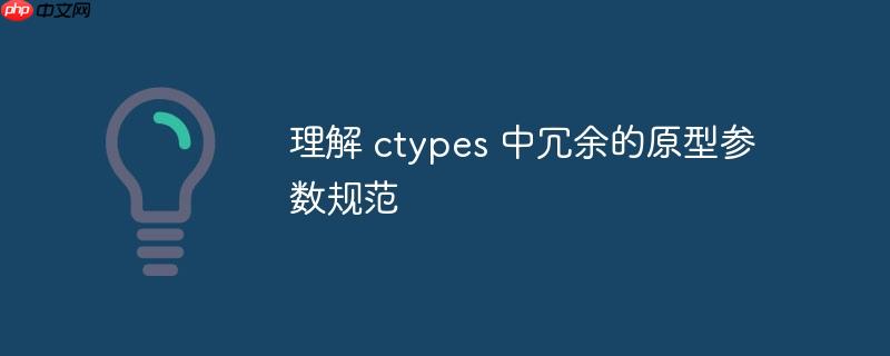 理解 ctypes 中冗余的原型参数规范