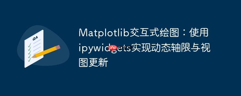 Matplotlib交互式绘图：使用ipywidgets实现动态轴限与视图更新