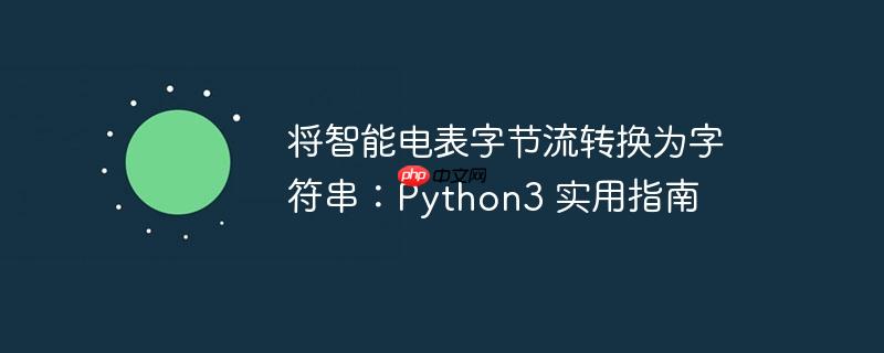 将智能电表字节流转换为字符串：Python3 实用指南