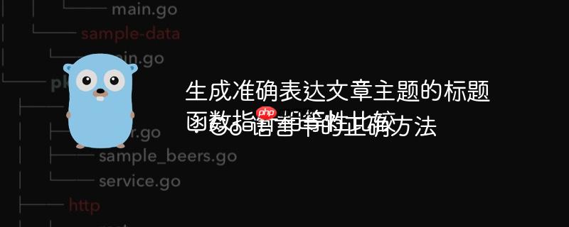 生成准确表达文章主题的标题 函数指针相等性比较：Go 语言中的正确方法