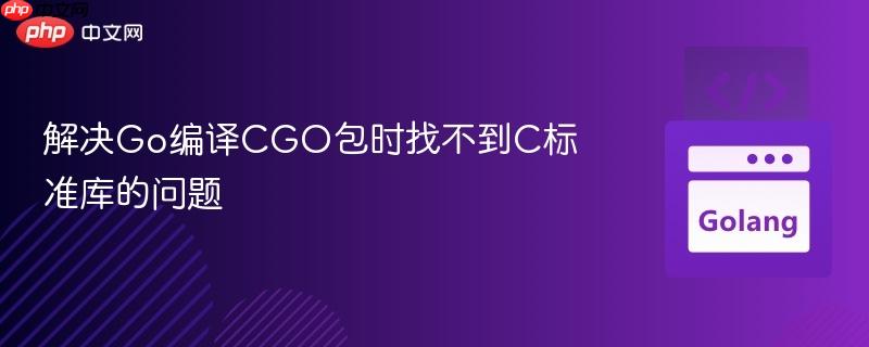 解决Go编译CGO包时找不到C标准库的问题