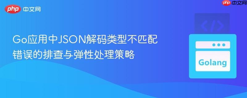 Go应用中JSON解码类型不匹配错误的排查与弹性处理策略
