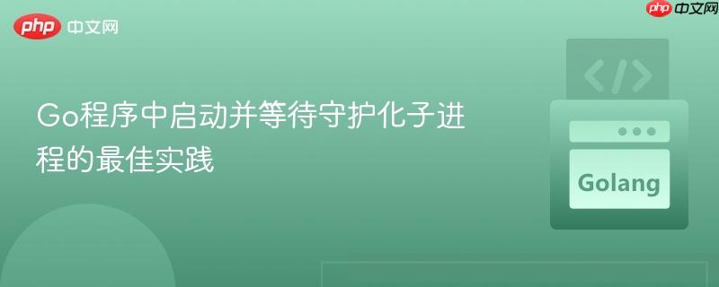 Go程序中启动并等待守护化子进程的最佳实践